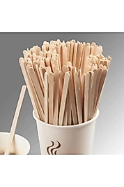 400 Adet 10 cm Bambu Karıştırıcı Doğal Tek Kullanımlık Çubuk