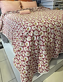 Çiçek Desenli Tek Kişilik Pike – 160x240 cm | Zarif, Ferah ve Konforlu Seçim