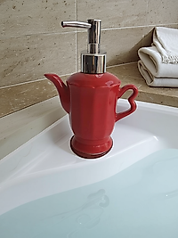 KIZILELMADA Parlak Kırmızı Seramik Sabunluk – Estetik ve Dayanıklı