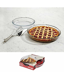 KIZILELMADA Şeffaf Cam Yuvarlak Borcam Seti – 2 Parça Çok Amaçlı