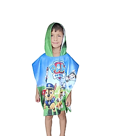 Renkli Erkek Çocuk Panço – Plaj ve Banyo Havlusu | Kapüşonlu & Hızlı Kuruyan