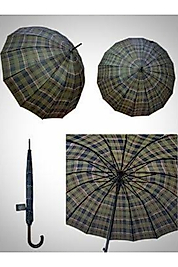 16 Telli Rüzgara Dayanıklı Su Geçirmez Baston Şemsiye 87 cm – Dayanıklı Polyester Kumaş