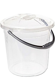 Pratik Kullanımlı 10 Litre Şeffaf Kapaklı Çok Amaçlı Kova