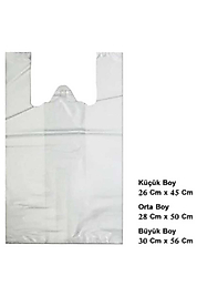 30x56 cm Büyük Boy Plastik Poşet – 250 Adet – Dayanıklı ve