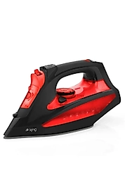 King Osborn 2600W Buharlı Ütü – Kırmızı, Otomatik Kapanma ve Kireç Önleyici Sistem