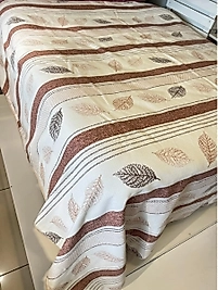 Kahverengi Yaprak Desenli Tek Kişilik Pike – 160x240 cm | Doğal Tonlarda Şıklık ve Konfor