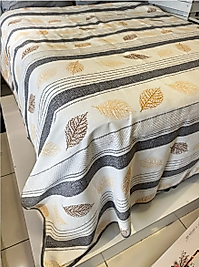 Yaprak Desenli Renkli Tek Kişilik Pike – 160x240 cm | Doğadan Hafif ve Şık Tasarım