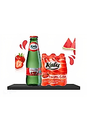 Karpuz ve Çilek Aromalı Gazlı Doğal Maden Suyu 24 x 200 ml Ferah Lezzet Cam Şişede