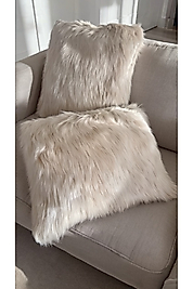 Home Yumuşak Dokulu Krem Bej Kare Kırlent Kılıfı 2’li Set