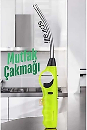 Gazlı Spiral Uzun Çakmak – Şömine, Kamp, Mutfak ve Ev İçin Pratik (1 Adet) Turuncu