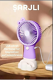 Mini Şarjlı Fan – Sessiz & Güvenli – Renkli Taşınabilir Vantilatör