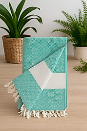 Bohem Tarz Asorti Elmas Peştemal Havlu – 90x150 cm, %100 Pamuk, Unisex Kullanım