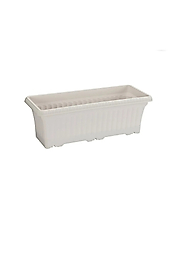 Ova Balkon Saksı No:2 – 41x16 cm Dikdörtgen Saksı Bahçe & Balkon İçin