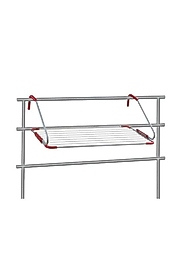 Yer Kaplamayan Dirsekli Metal Balkon Çamaşır Kurutmalığı