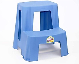 Çocuklara Uygun Mavi Basamak Tabure – 45 cm – Lavabo Erişim Yardımcısı