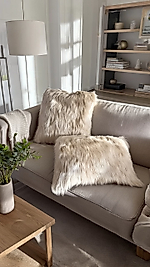 Home Yumuşak Dokulu Krem Bej Kare Kırlent Kılıfı 2’li Set