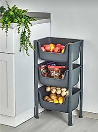 Geniş Hacimli 3 Bölmeli Plastik Siyah Düzenleyici – Toplam 36 Litre Kapasite Geniş Hacimli 3 Bölmeli Plastik Siyah Düzenleyici – Toplam 36 Litre Kapasite