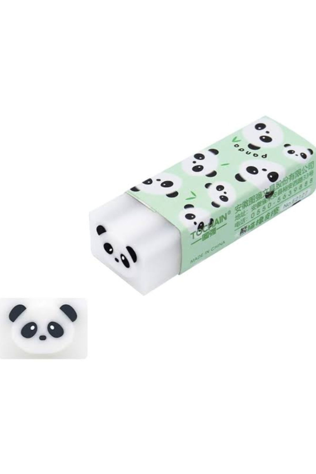 Mikro Panda Silgi 2’li Set Sevimli Karakter Tasarım Çift Paket Avantajı