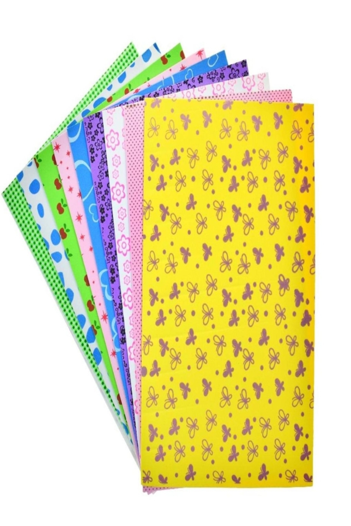Bubu Desenli Eva 10 Renkli Set 20x30 cm – Hobi ve El İşleri İçin