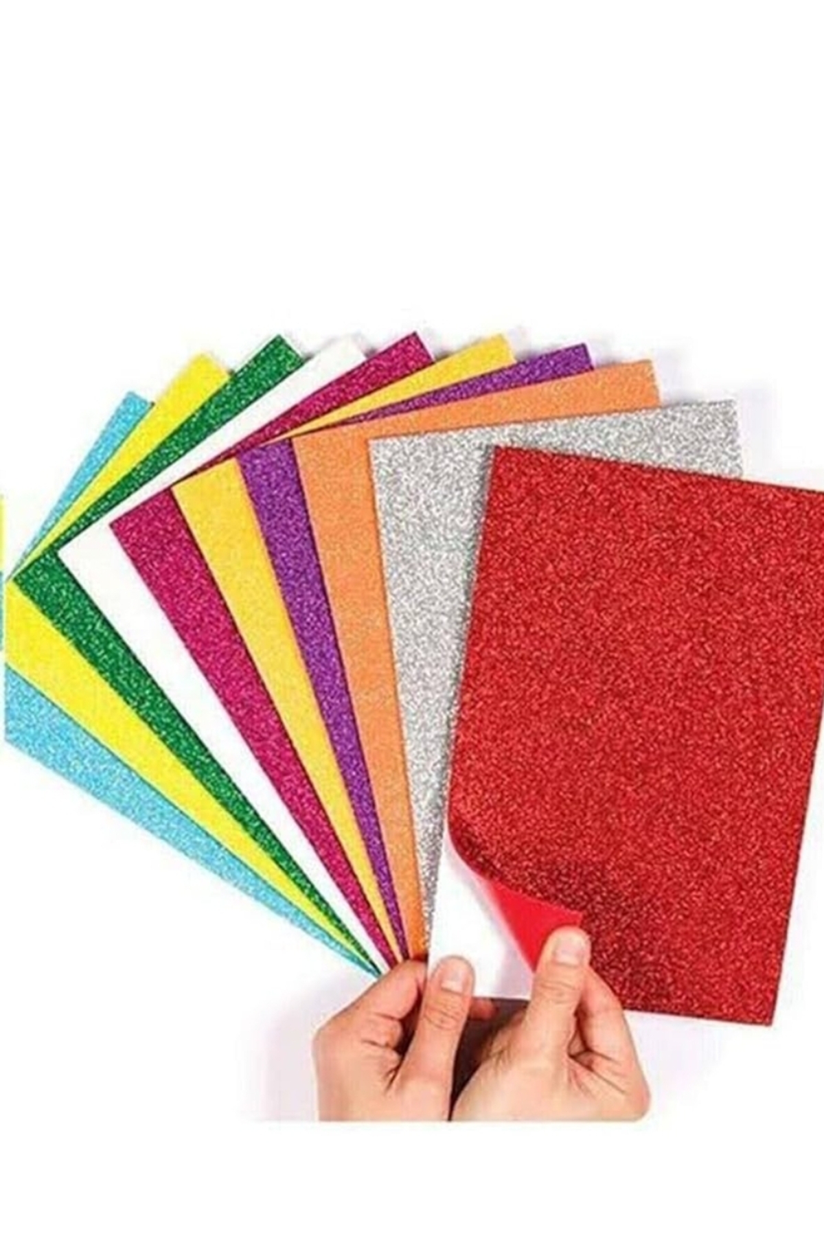 Bubu Simli Yapışkanlı Eva 10 Renkli Set 20x30 cm – Hobi ve El İşleri İçin