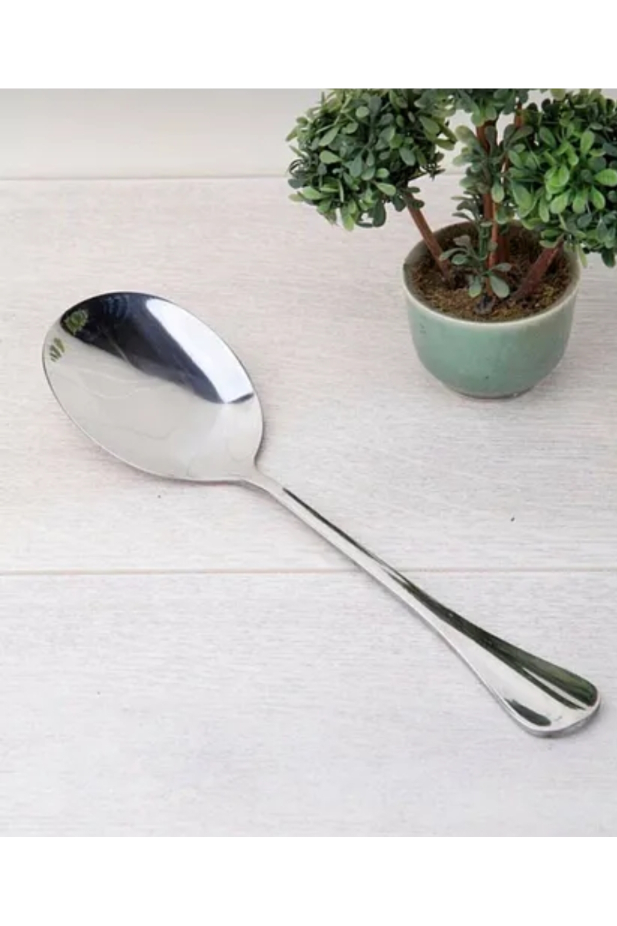 Paslanmaz Çelik Çok Amaçlı Servis Kaşığı 21 cm 2’li Set