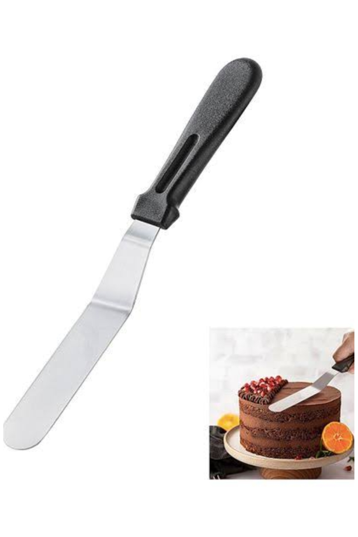 Profesyonel Eğik Pasta Sıvama Spatulası 31 cm – Kusursuz Kek ve Pasta Sıvama Keyfi