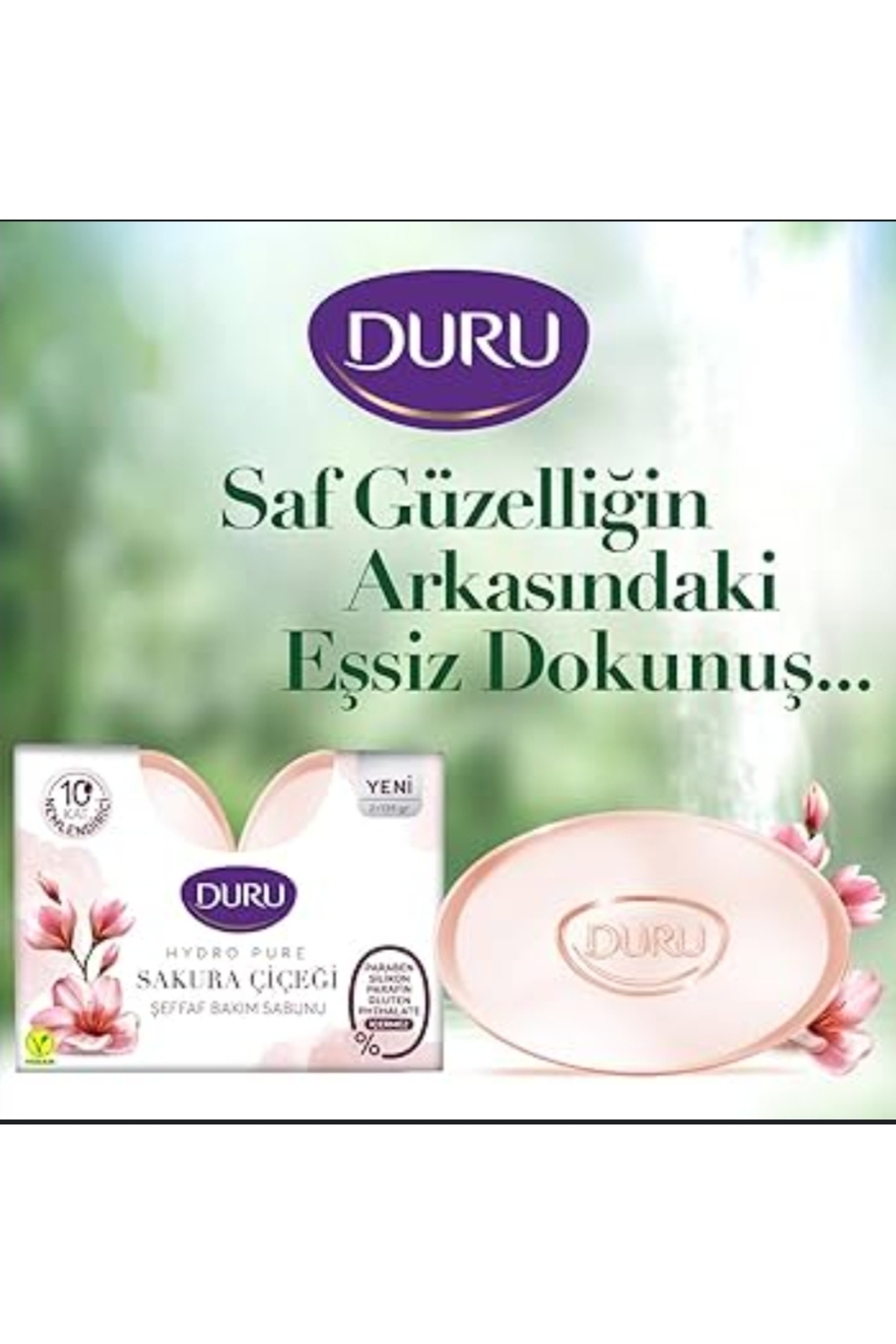 Hydro Pure Sakura Çiçeği Özlü Şeffaf Cilt Bakım Sabunu – Nemlendirici & Aydınlatıcı Etki