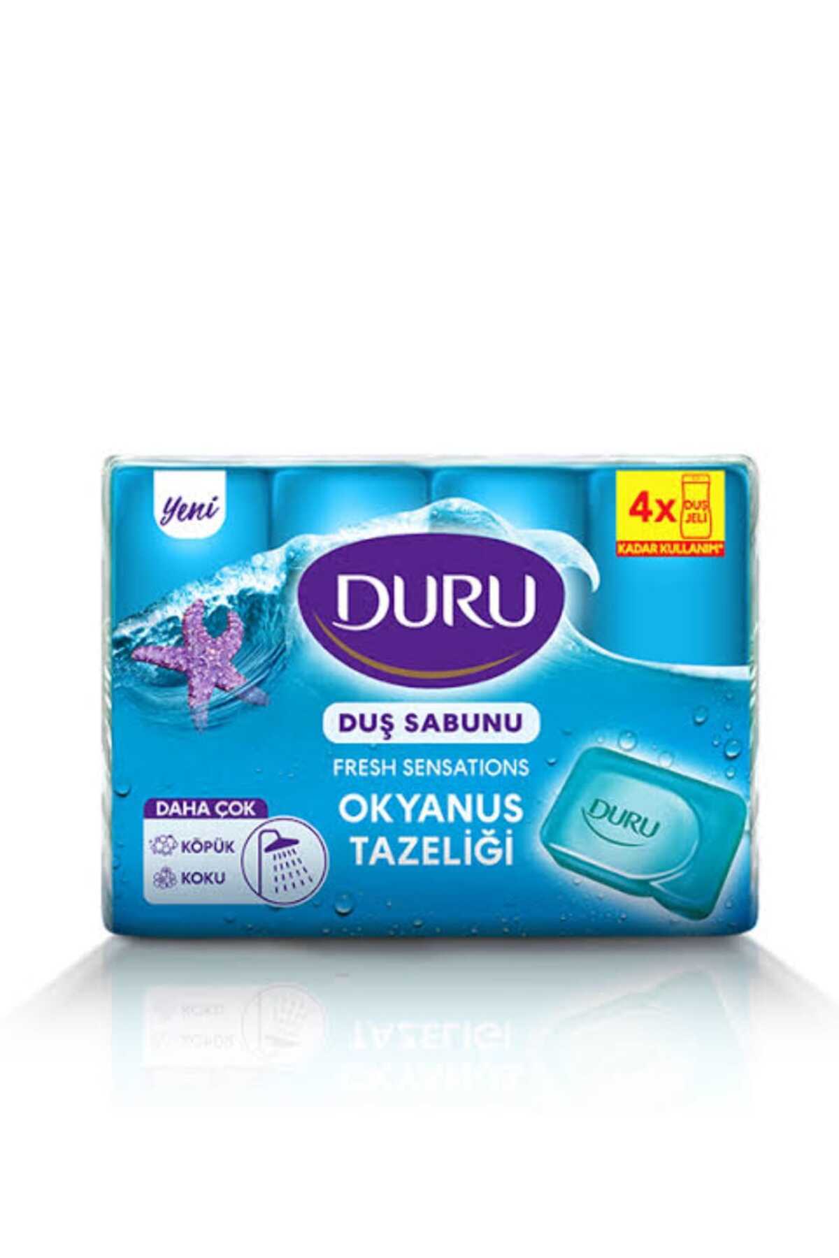Fresh Sensection Okyanus Esintisi 4’lü Katı Duş Sabunu – Ferahlatıcı Deniz Nefesi, Bitkisel Formül