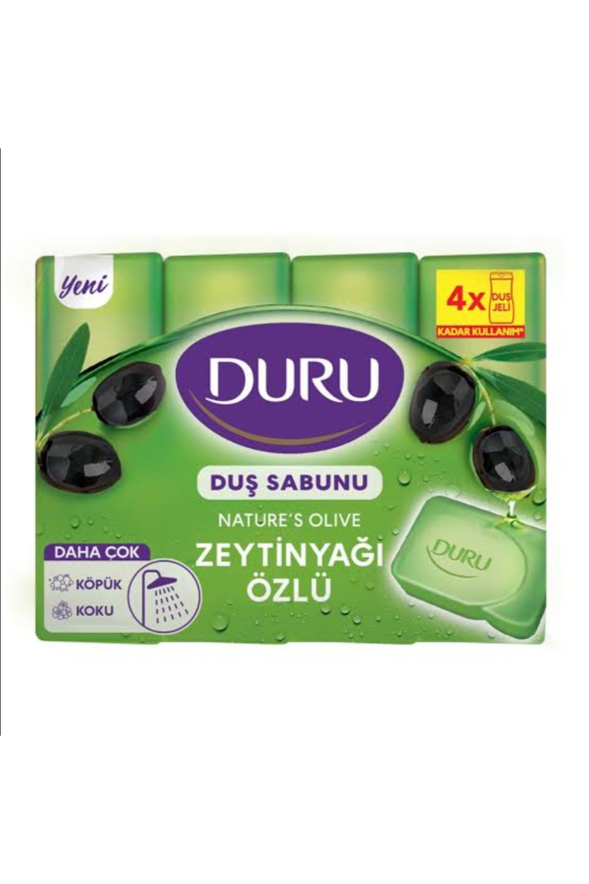 Zeytinyağı Özlü Vegan Formül Katı Duş Sabunu – 4'lü Doğal Sabun Seti