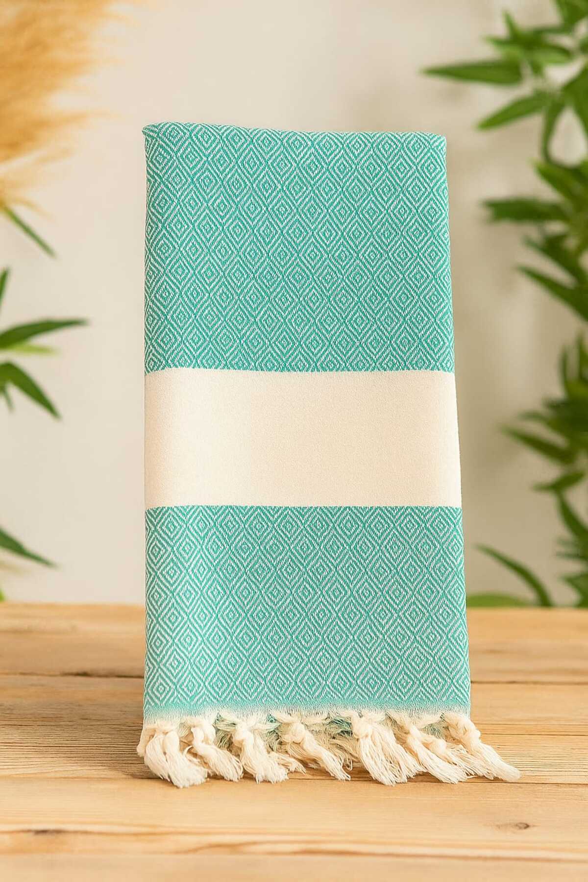 Bohem Tarz Asorti Elmas Peştemal Havlu – 90x150 cm, %100 Pamuk, Unisex Kullanım