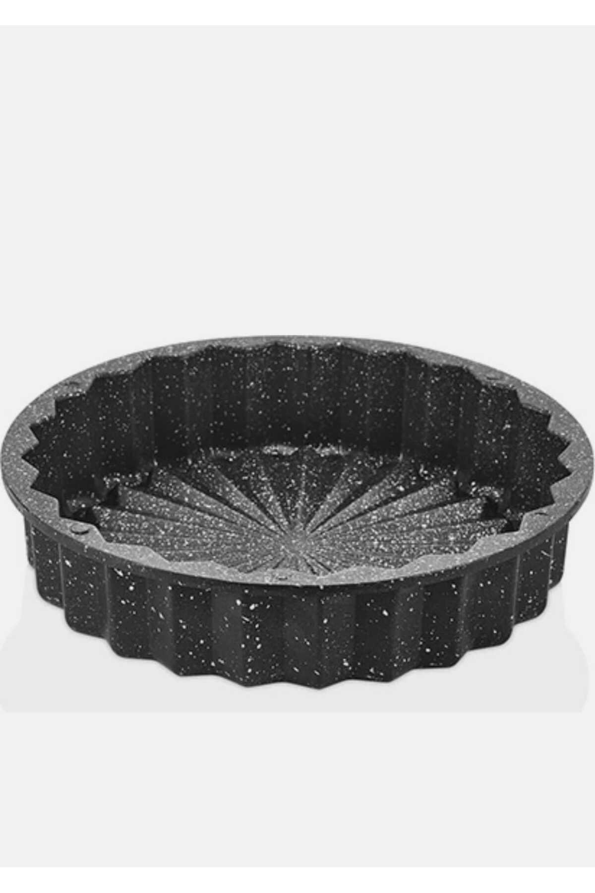 Granit Kaplama Döküm Kek Kalıbı 28 Cm – Yanmaz, Yapışmaz Yüzey 6 Cm Derinlik