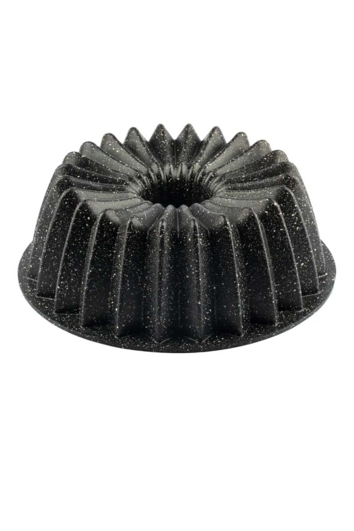 Granit Kaplama Siyah Derin Ve Geniş Kek Kalıbı – 26x9 Cm Yanmaz, Yapışmaz Yüzey