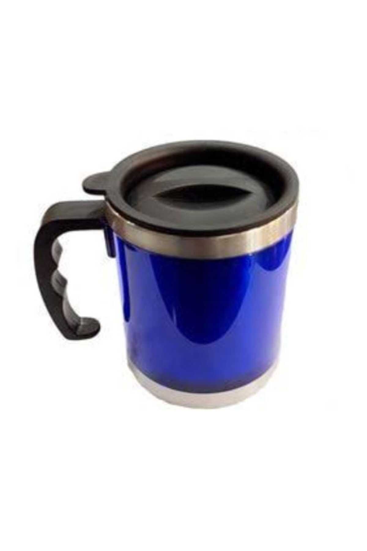Mavi Renkli 450 ml Paslanmaz Çelik Termos – Kompakt ve Dayanıklı, Ergonomik