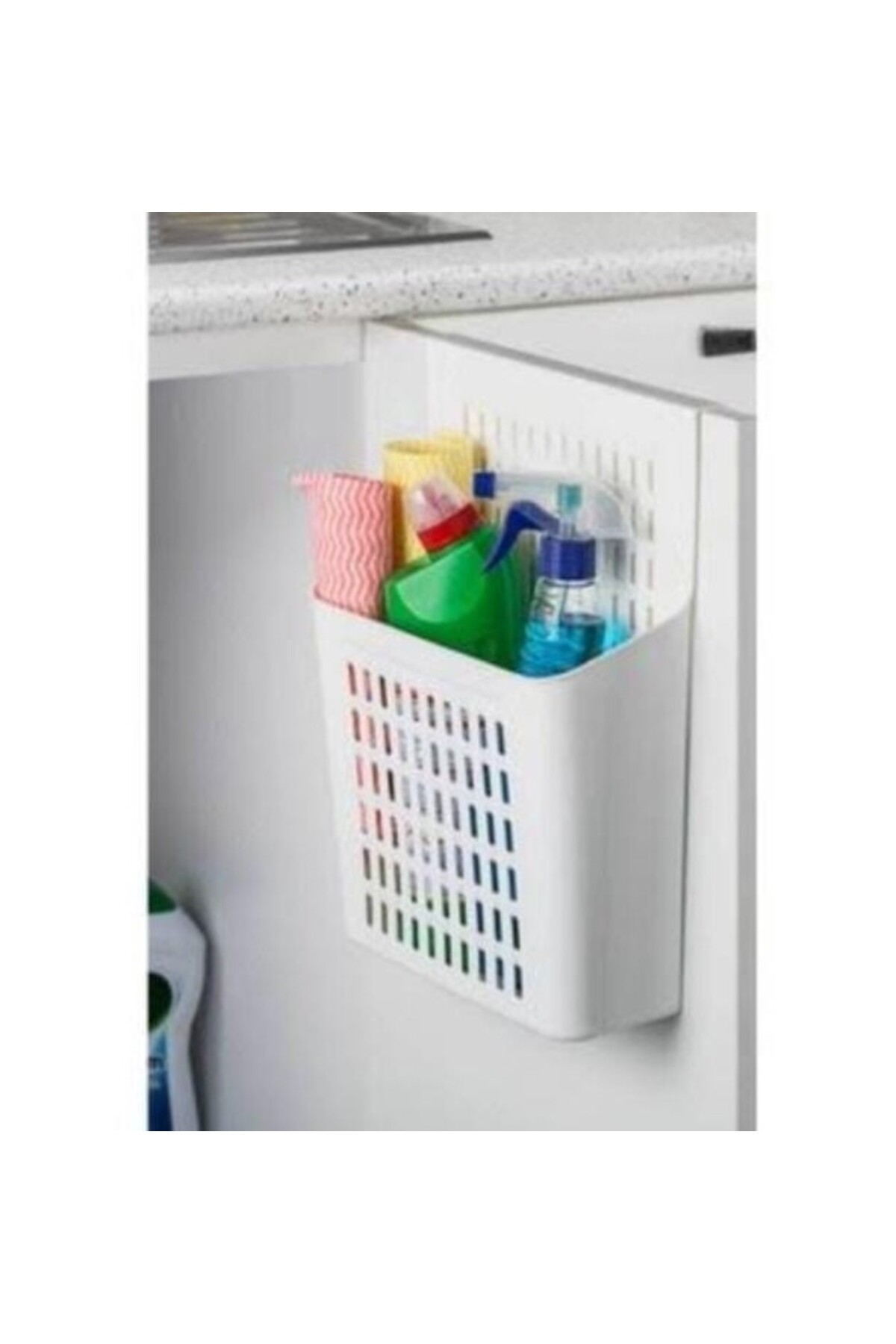 Beyaz Plastik Dolap İçi Organizer – Çok Amaçlı Düzenleyici Kutu