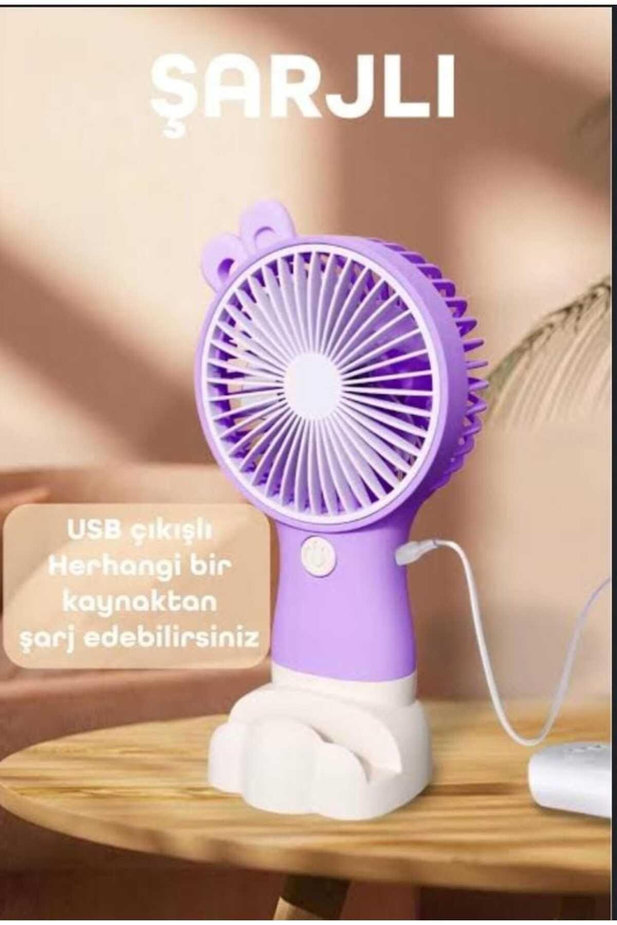Mini Şarjlı Fan – Sessiz & Güvenli – Renkli Taşınabilir Vantilatör